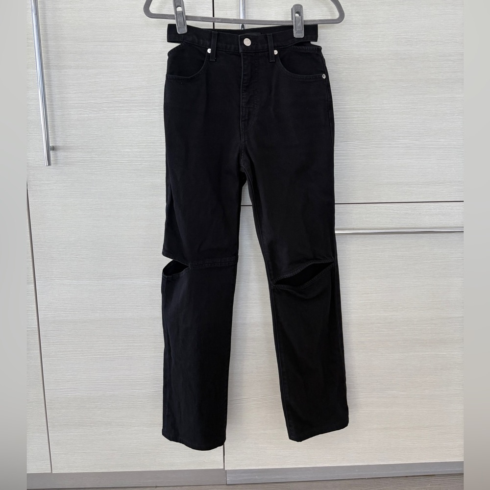 Helmut Lang Cut Out Black Denim Jeans - Picture 7 of 15